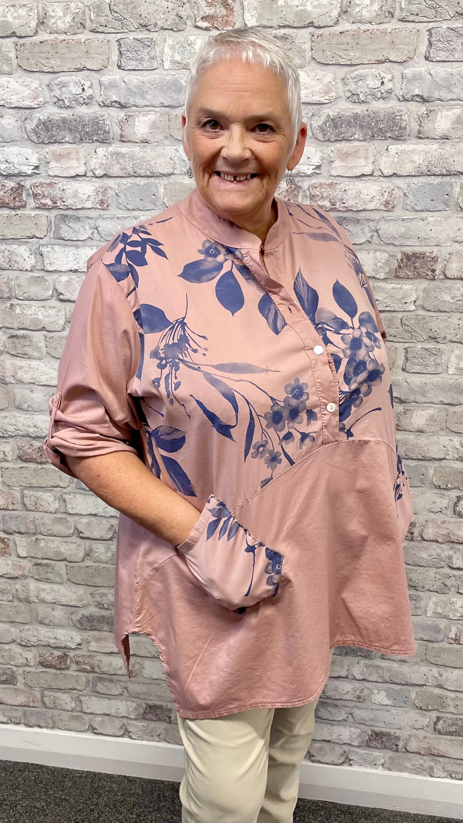 Cotton Floral Pocket Shirt