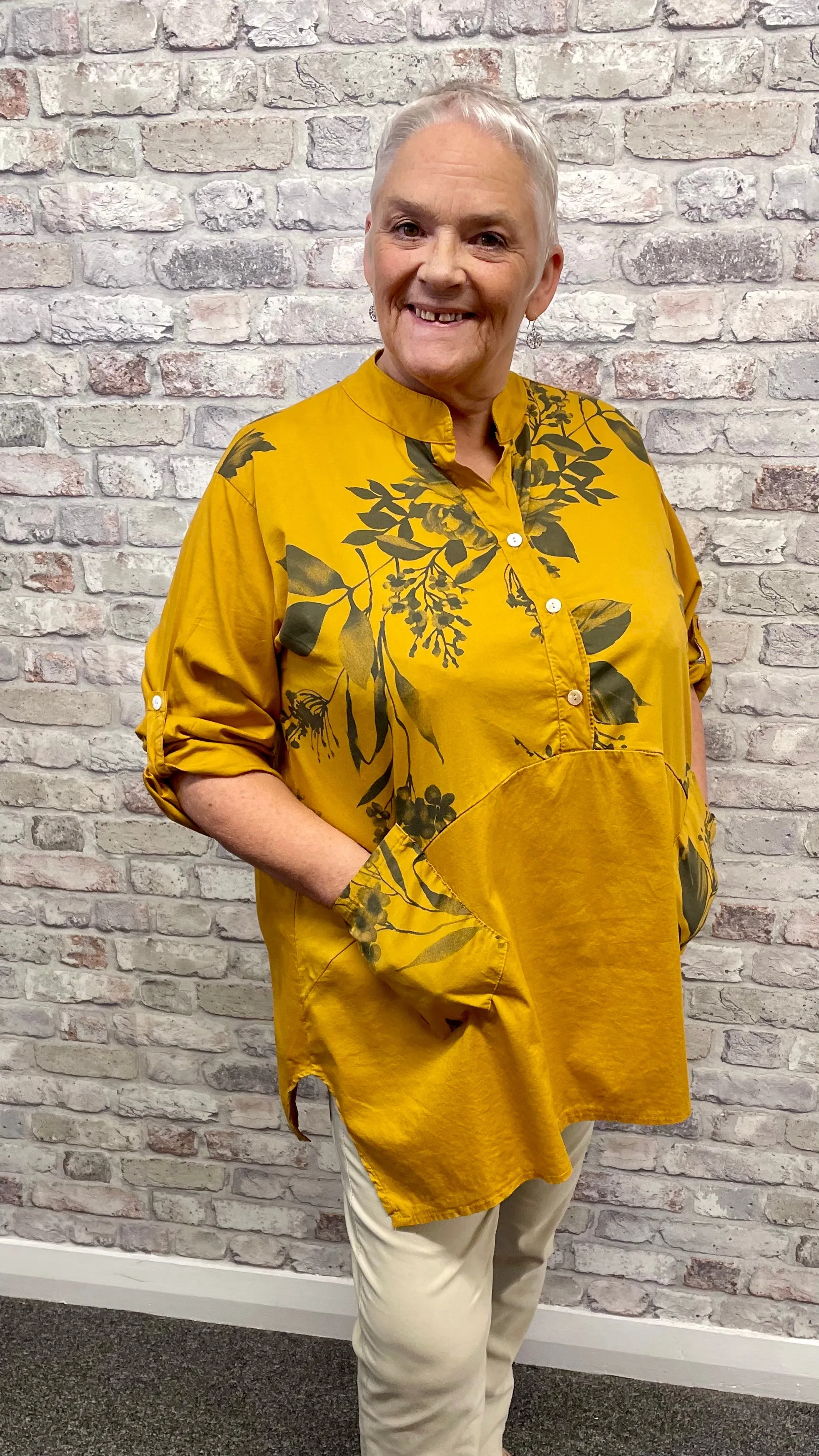 Cotton Floral Pocket Shirt