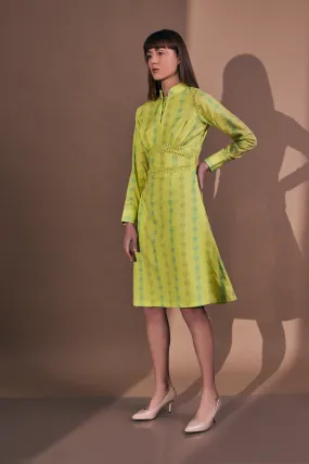 Cotton Green Knee length Work Dress