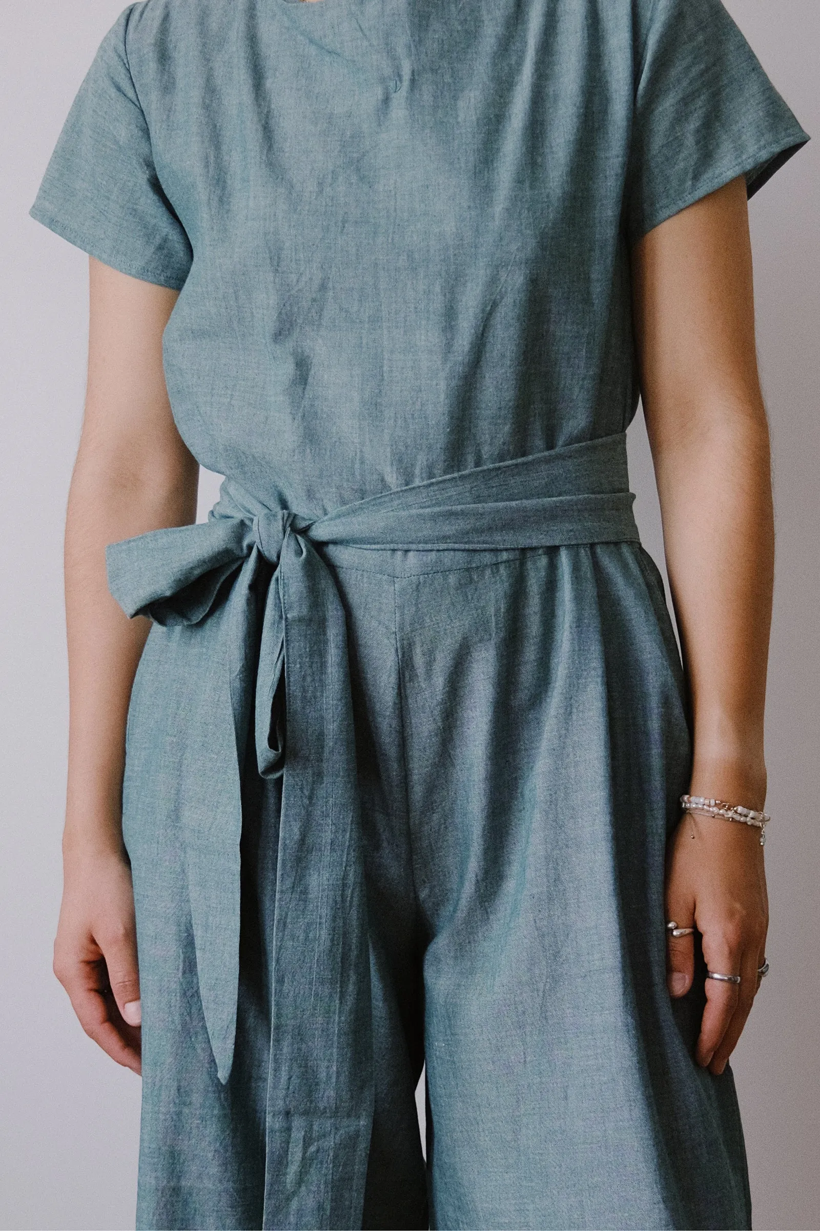 cotton jumpsuit - nirav - eucalyptus