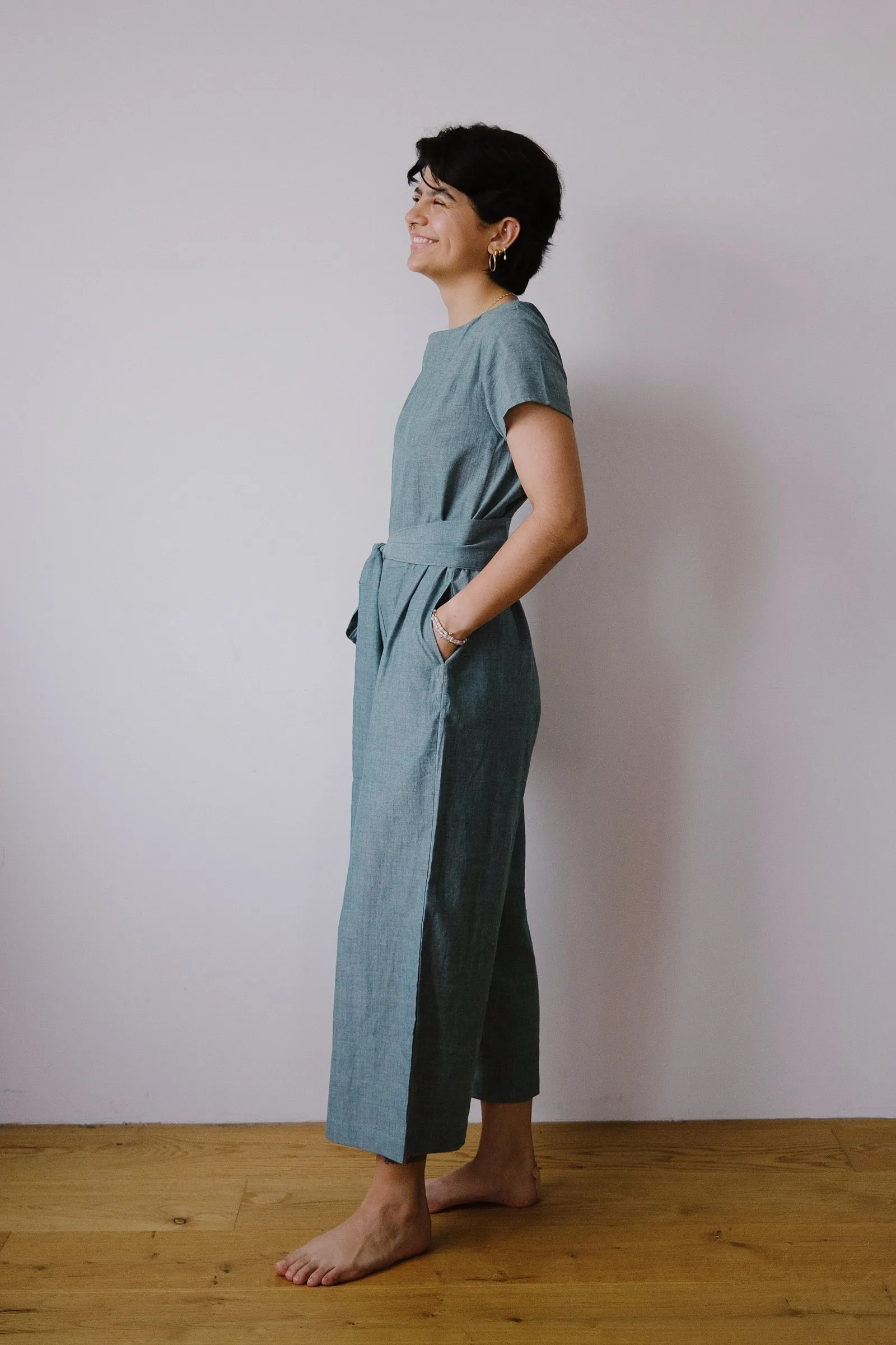 cotton jumpsuit - nirav - eucalyptus