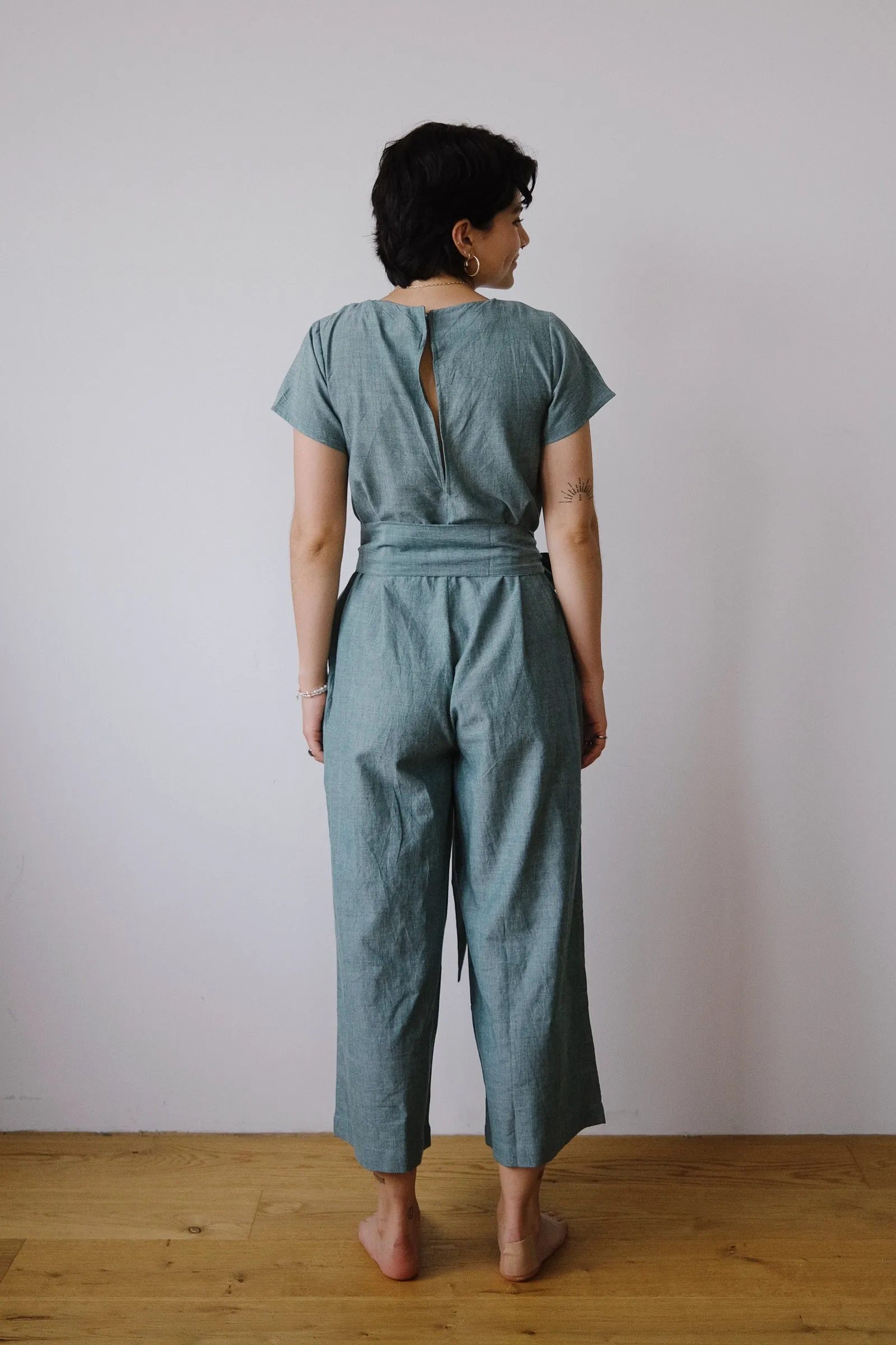 cotton jumpsuit - nirav - eucalyptus