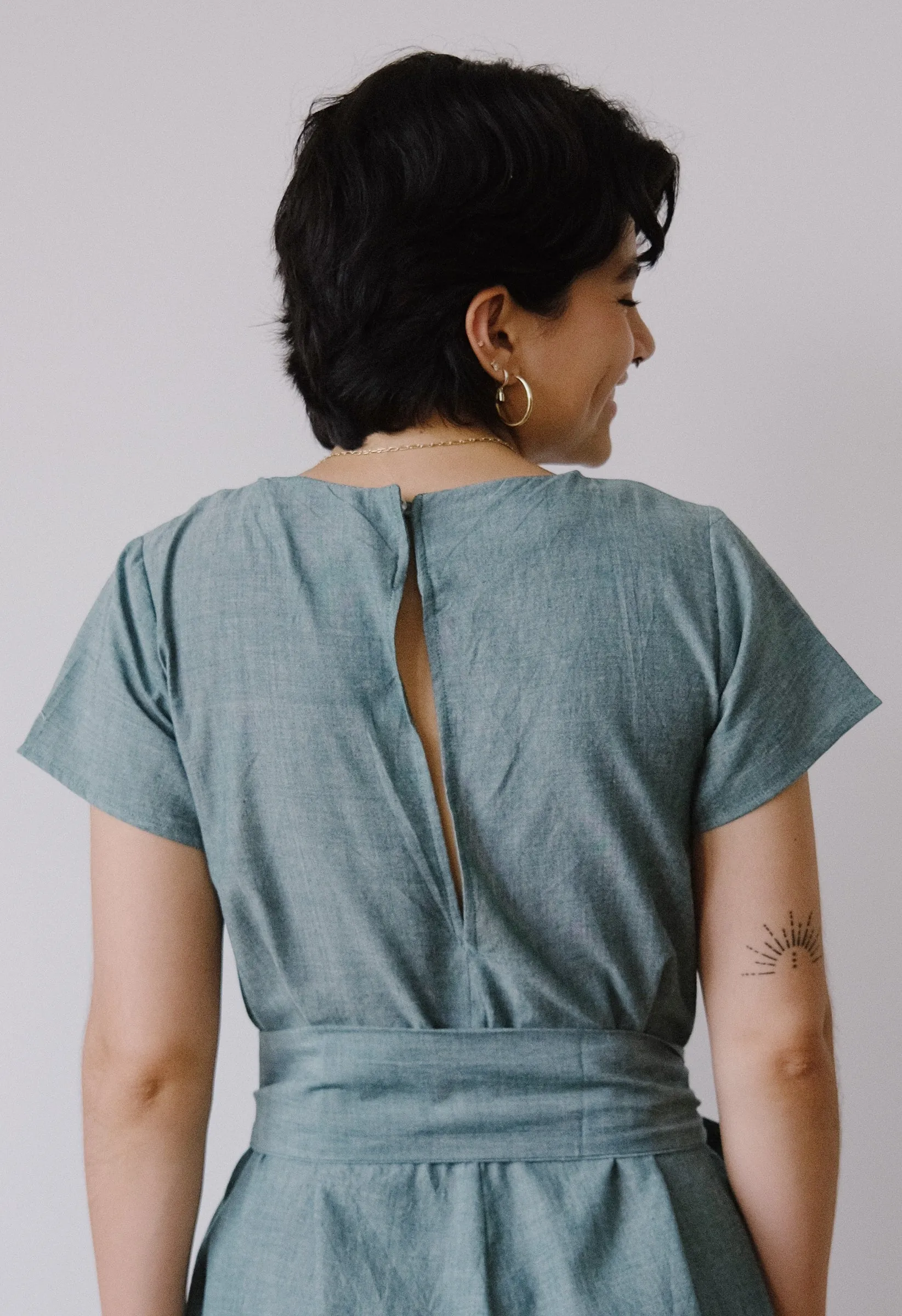 cotton jumpsuit - nirav - eucalyptus