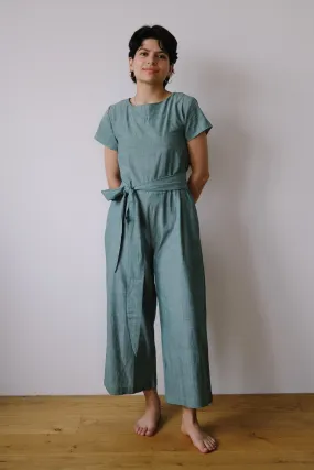 cotton jumpsuit - nirav - eucalyptus