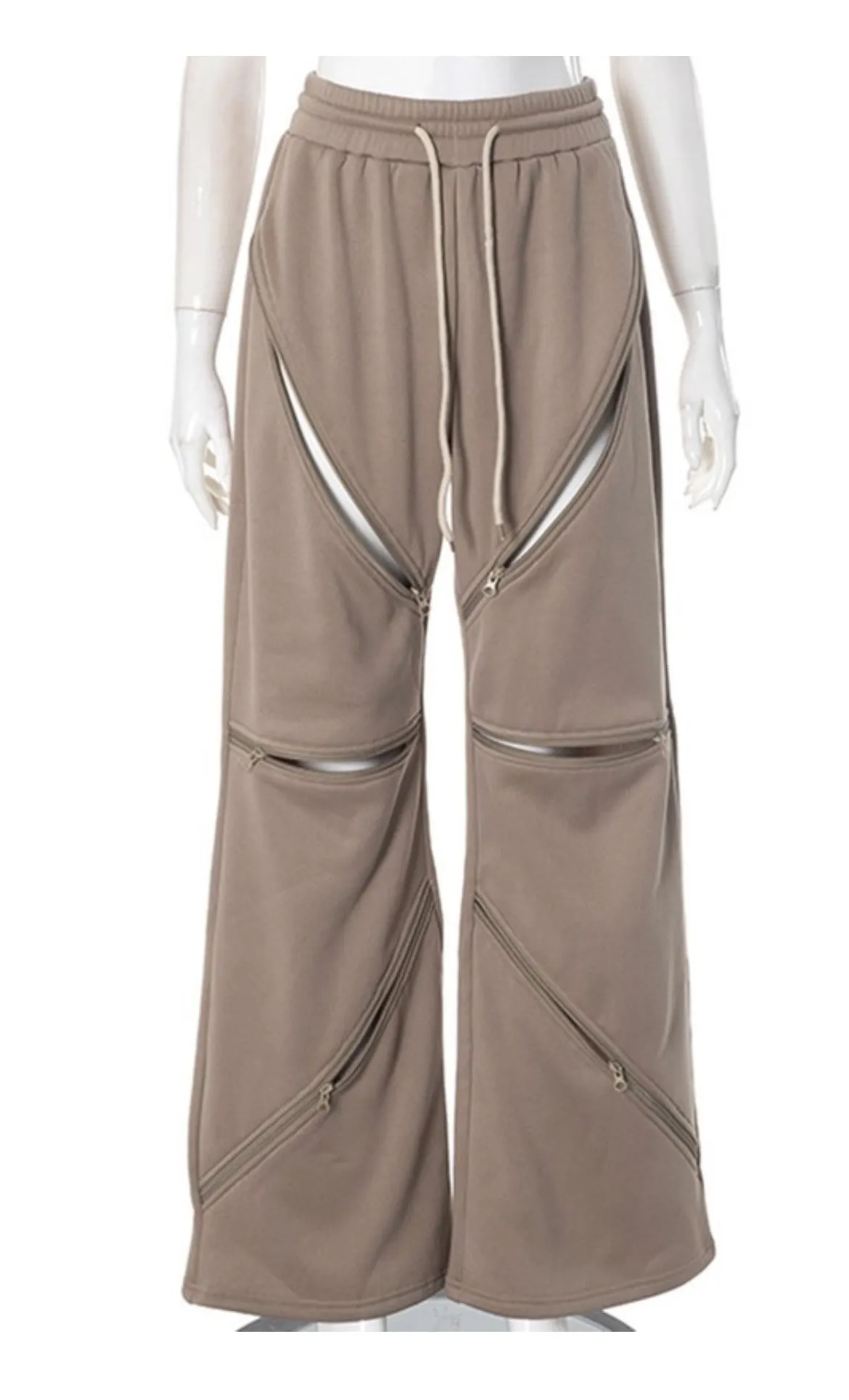 “Cut Out” Zipper Sweatpants