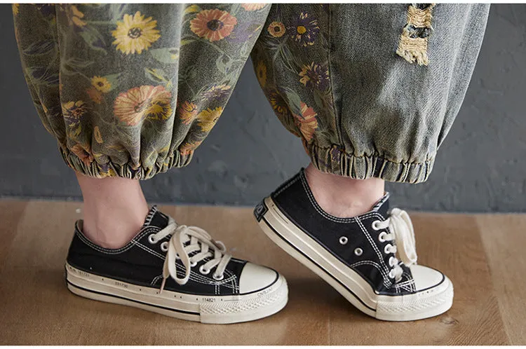 Daisy Denim Baggy Jogger Overalls