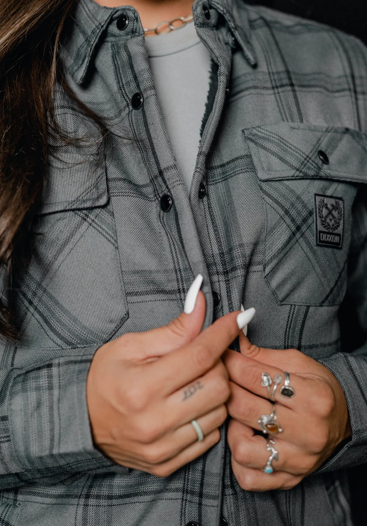 Dakota Womens Sherpa Lined Flannel Jacket