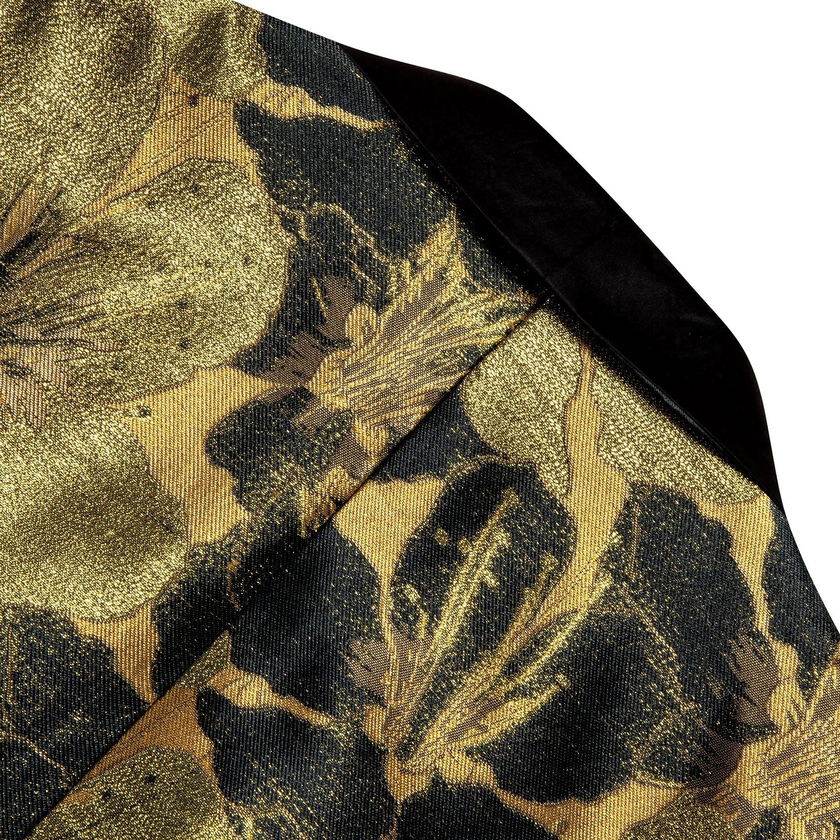 DarkKhaki Black Floral Men's Suit for Party