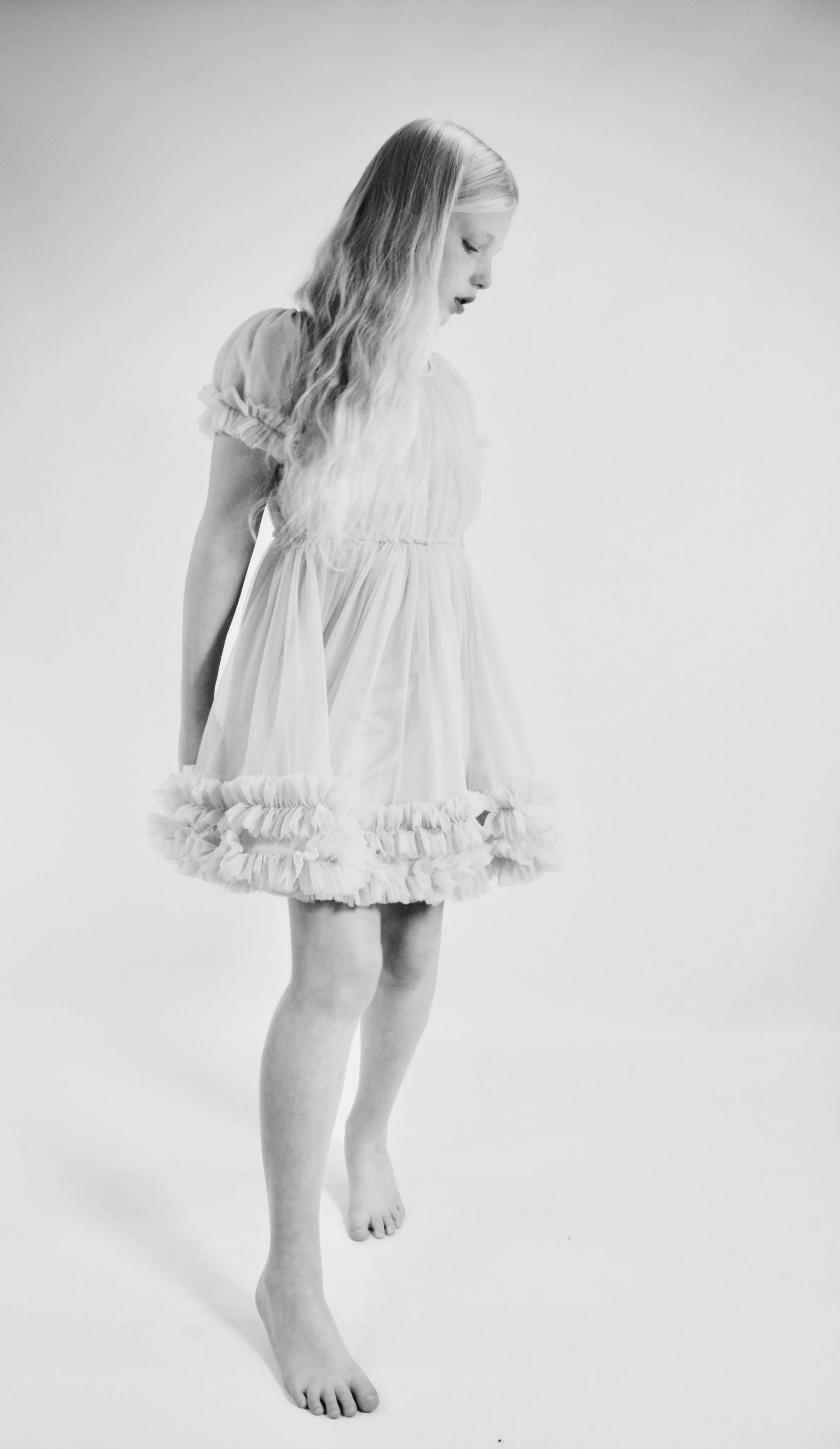 DOLLY by Le Petit Tom ® FRILLY DRESS off-white