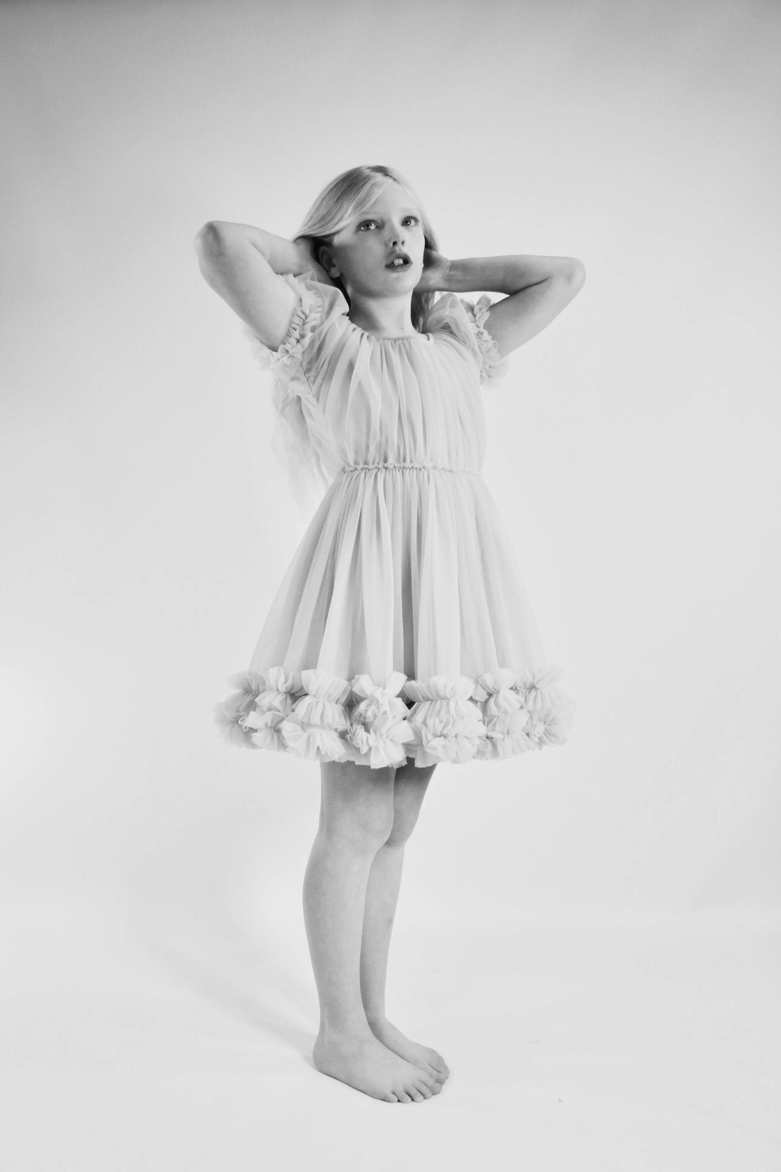 DOLLY by Le Petit Tom ® FRILLY DRESS off-white
