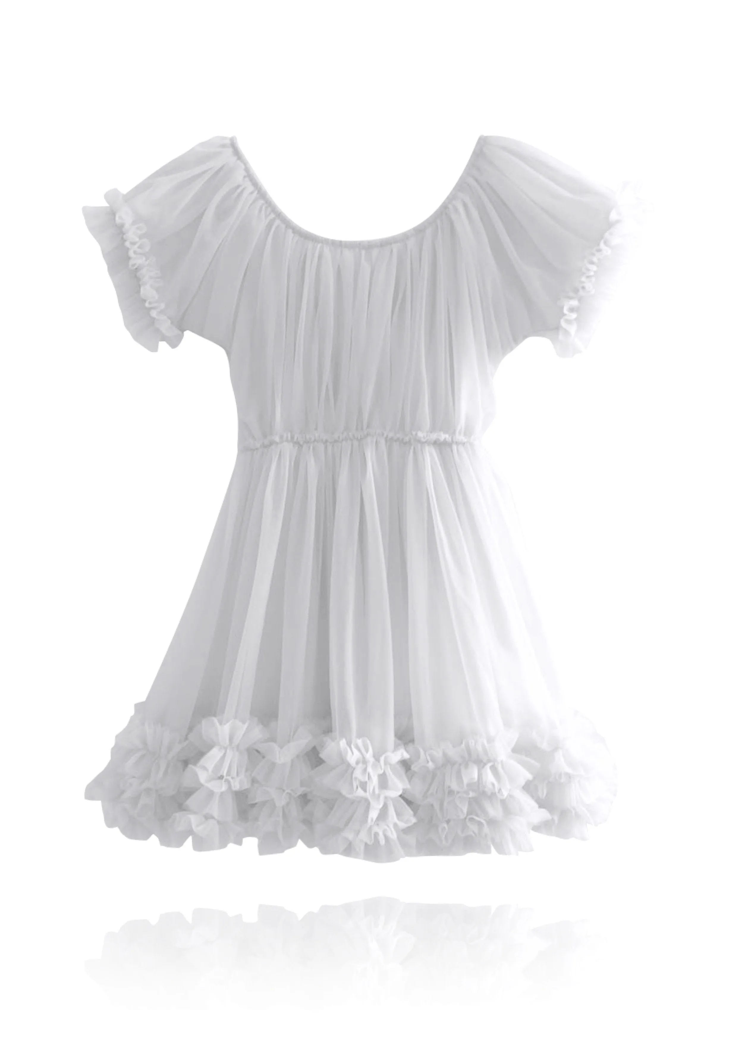 DOLLY by Le Petit Tom ® FRILLY DRESS off-white