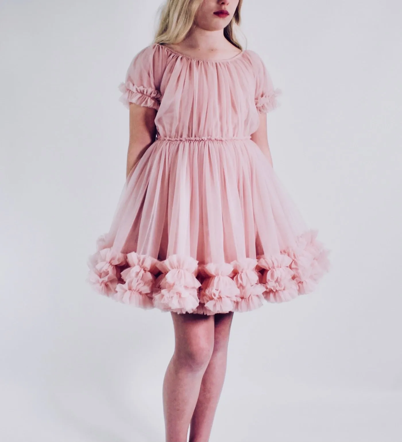 DOLLY by Le Petit Tom ® FRILLY DRESS strawberry