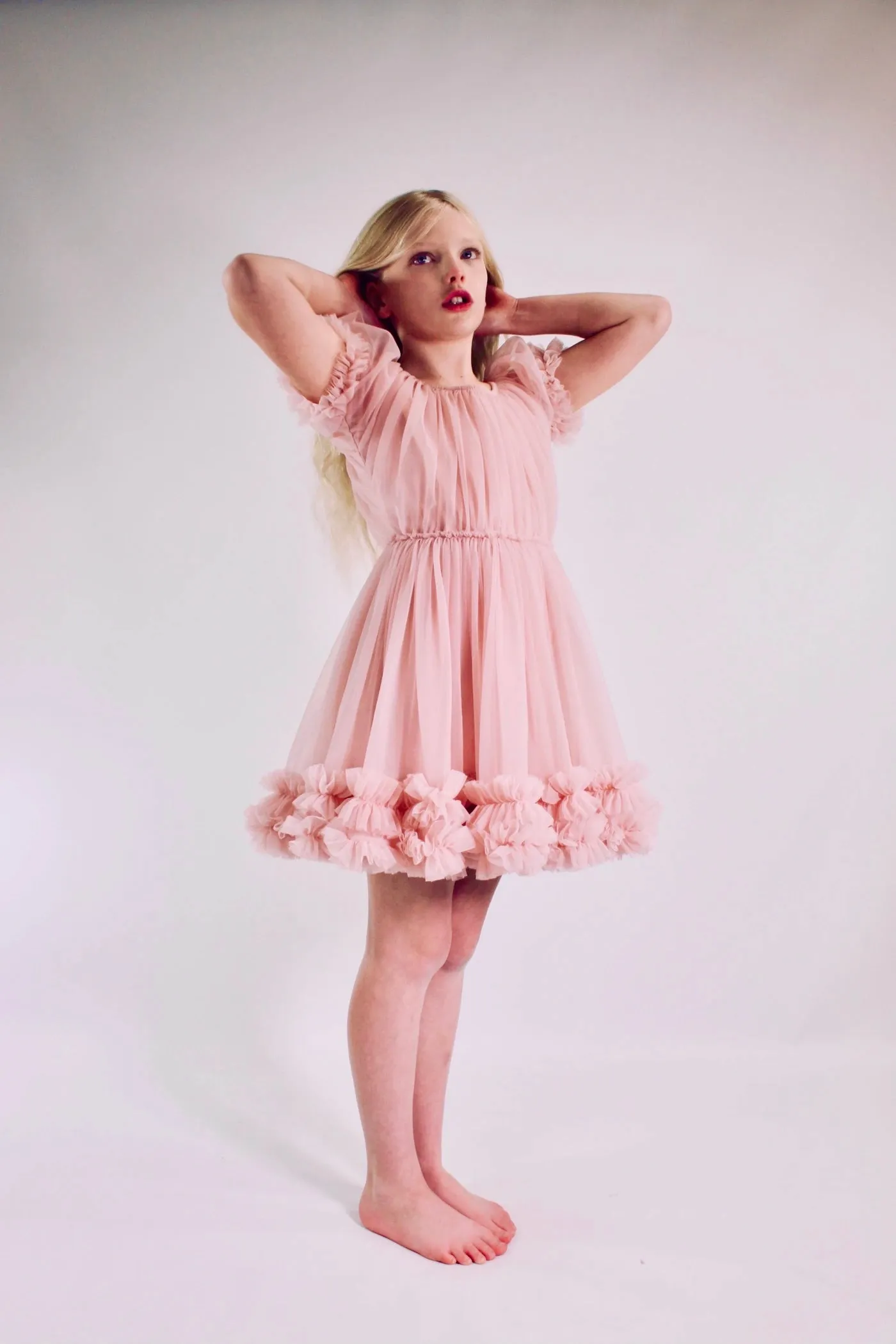 DOLLY by Le Petit Tom ® FRILLY DRESS strawberry