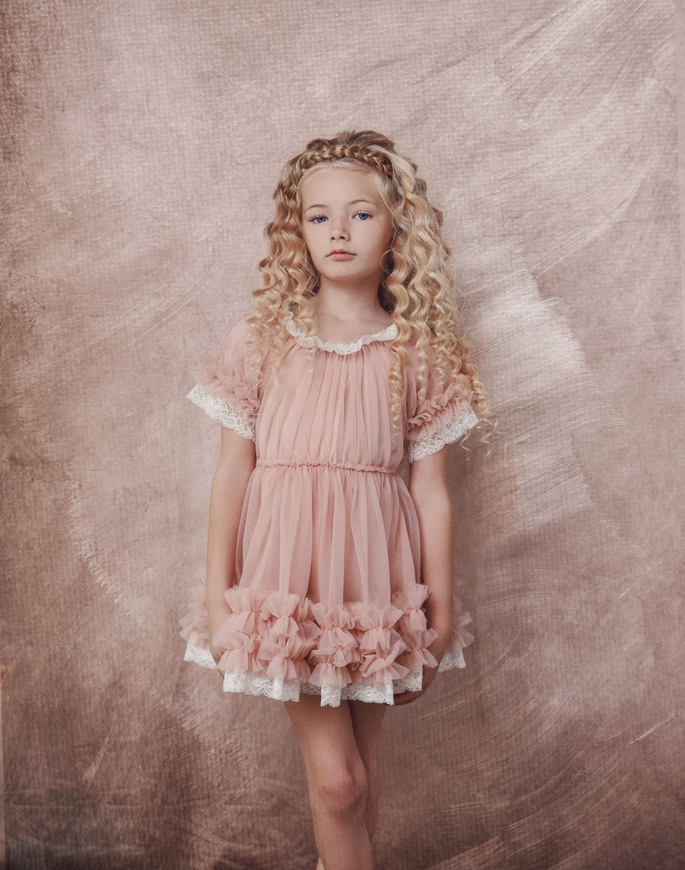 DOLLY by Le Petit Tom ® PORCELAIN DOLLY DRESS ballet pink
