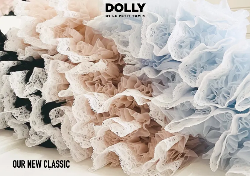 DOLLY by Le Petit Tom ® PORCELAIN DOLLY DRESS ballet pink