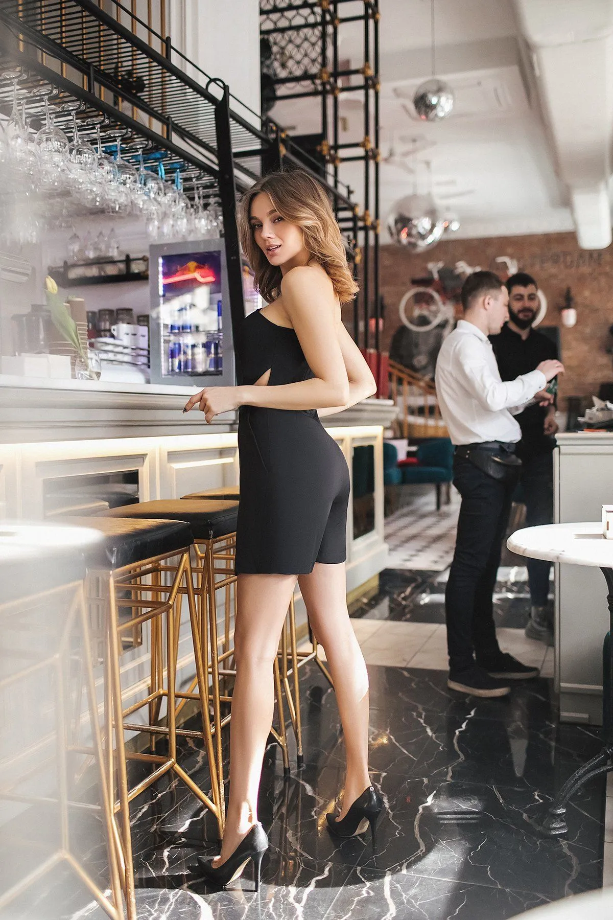 Elagia Black Sleeveless Jumpsuit