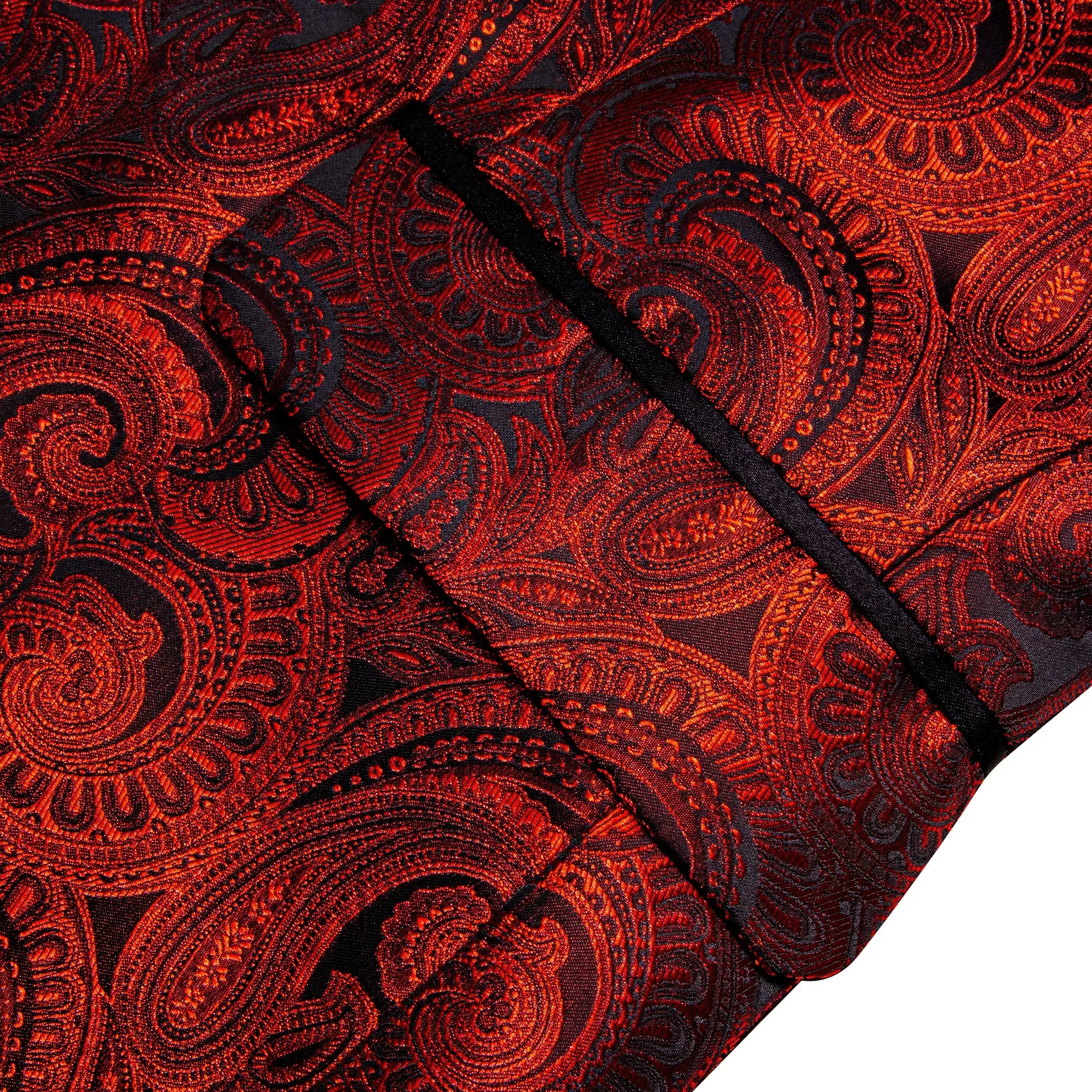 Fire Red Paisley Men's Suit