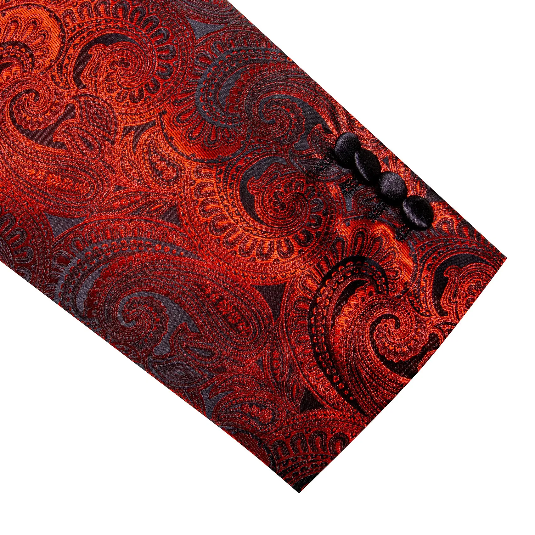 Fire Red Paisley Men's Suit