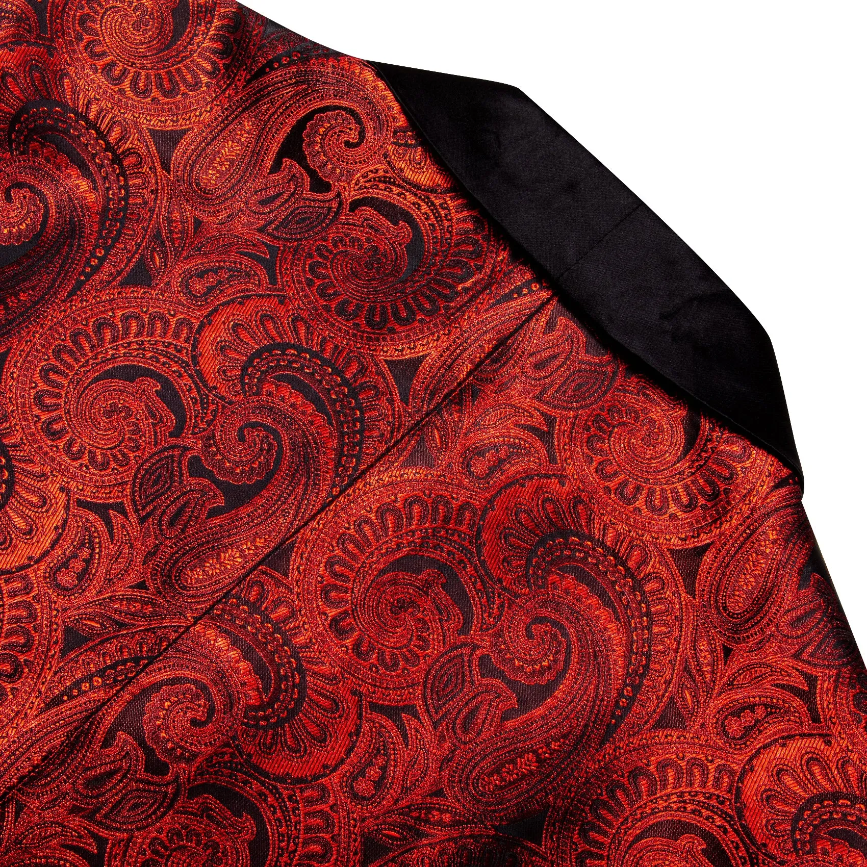 Fire Red Paisley Men's Suit