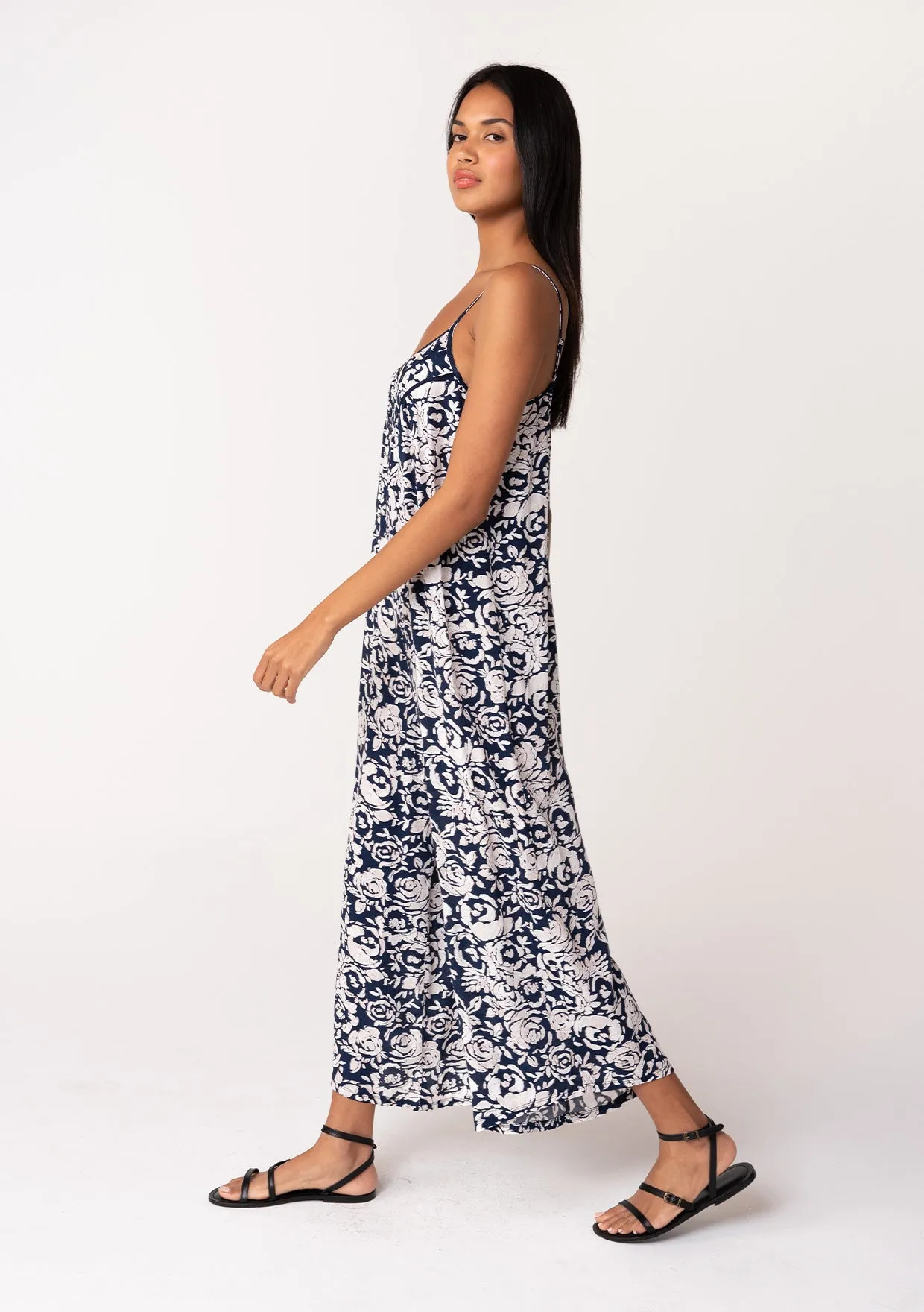 Floral Printed Sleeveless Scoop Neck Jumpsuit