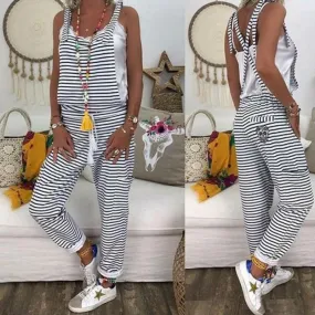 Flower Loose V neck Herem Pants Jumpsuit