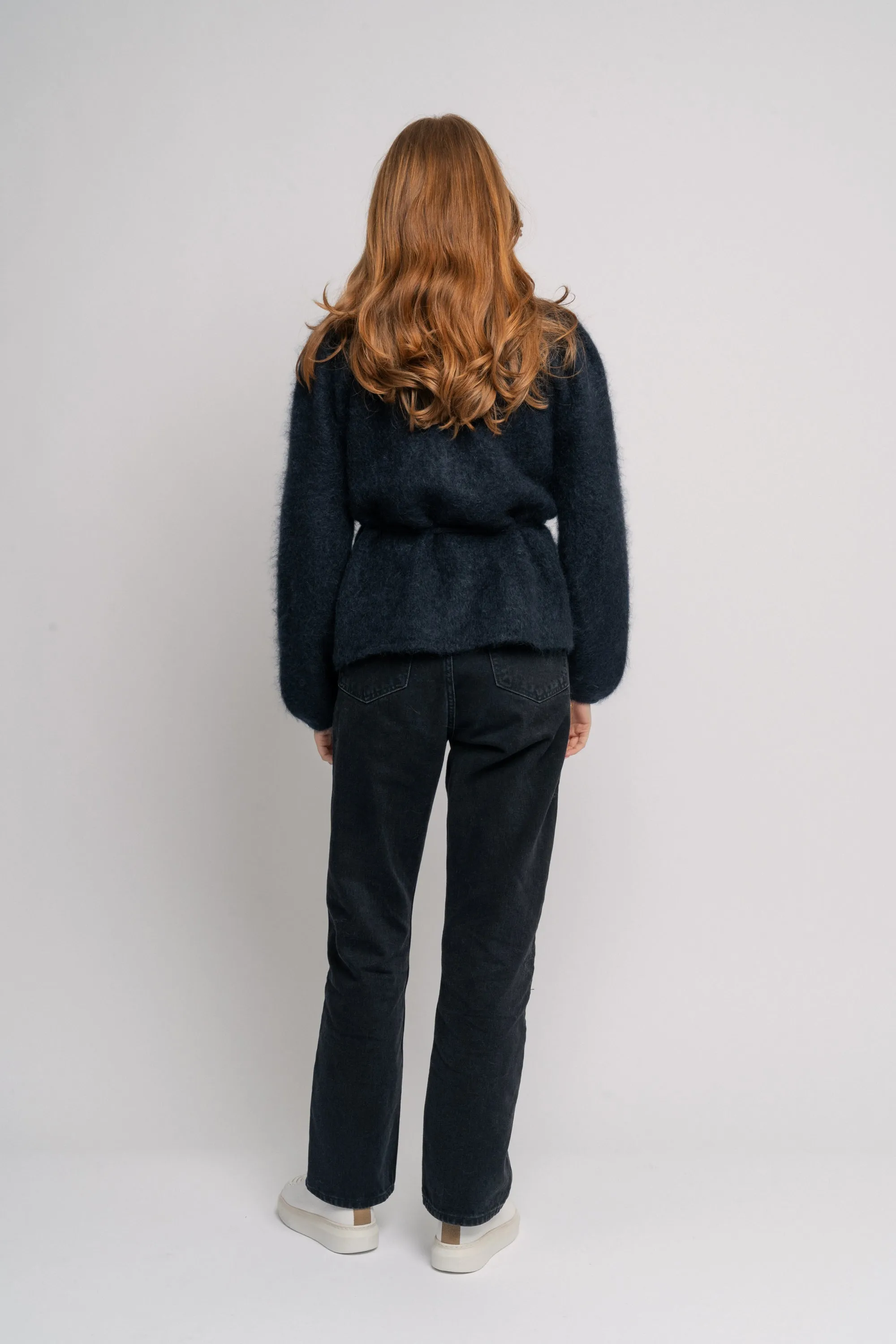 Fredrikke Chunky Cardigan - Dark Navy