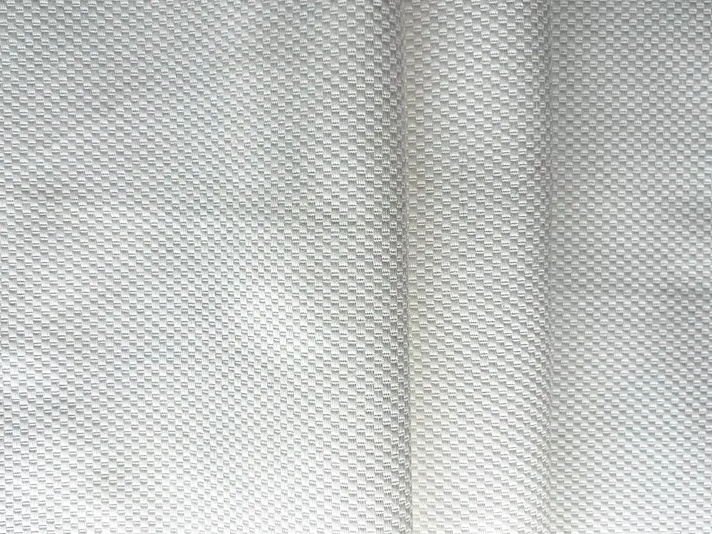 Fresh Bright White Stretch Cotton Pique (Made in Italy)