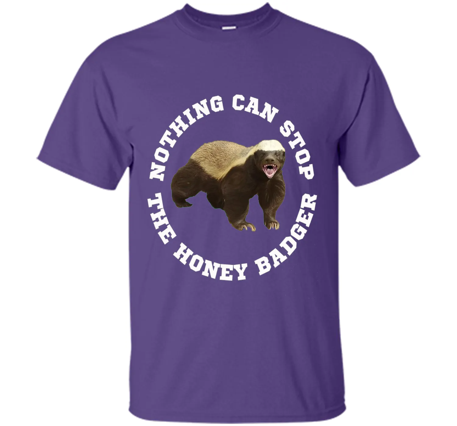 Funny Honey Badger T-shirt Crazy Nasty Badger Fun Tee