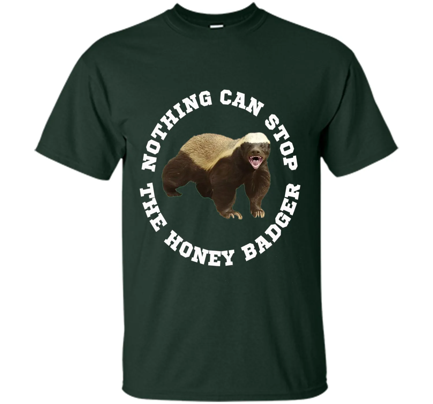 Funny Honey Badger T-shirt Crazy Nasty Badger Fun Tee