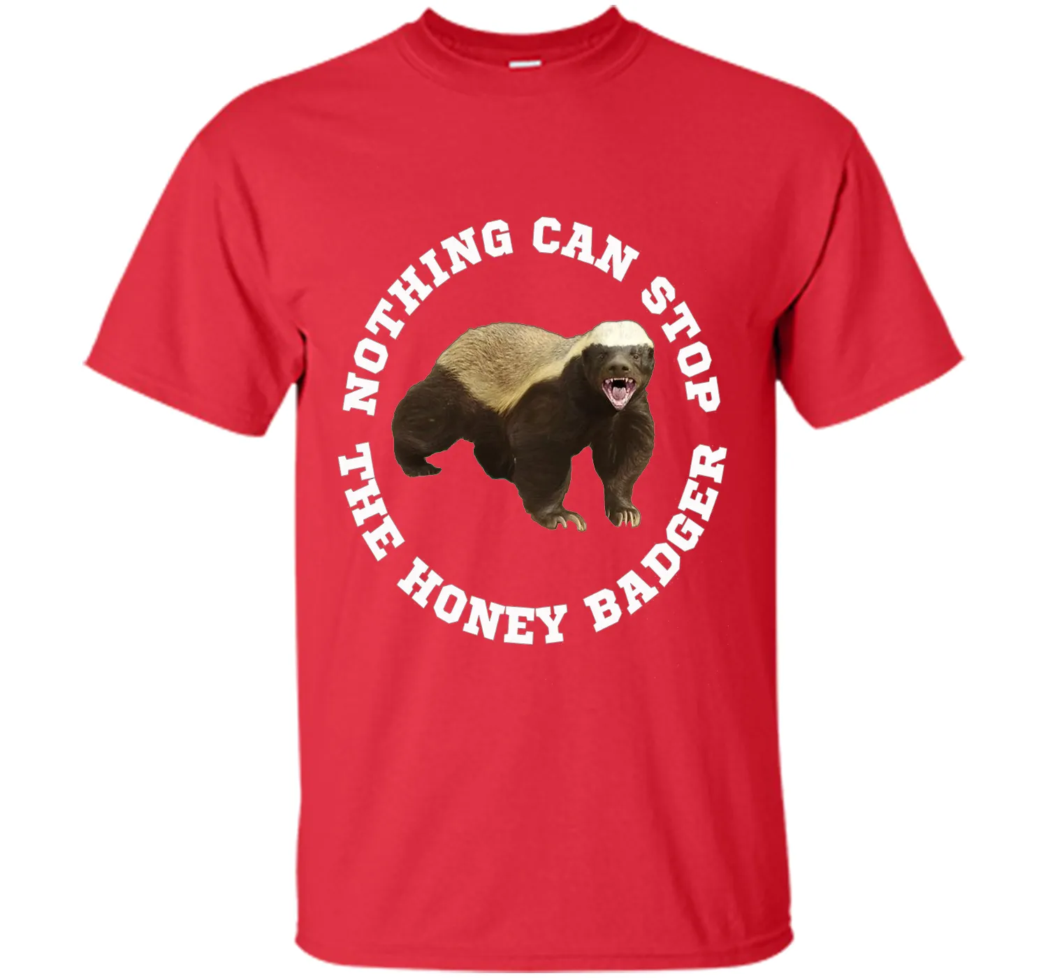 Funny Honey Badger T-shirt Crazy Nasty Badger Fun Tee