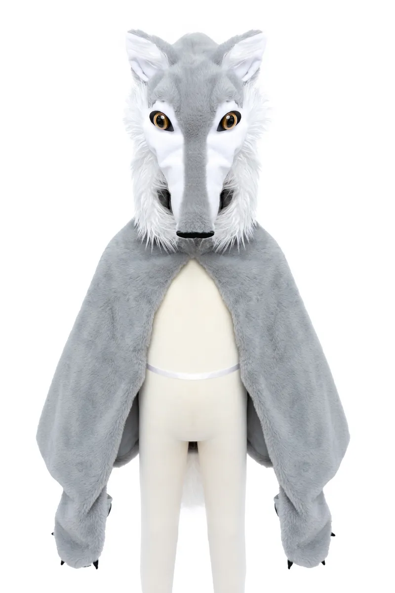 Great Pretenders Woodland Storybook Wolf Cape, Size 4-6
