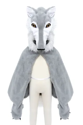 Great Pretenders Woodland Storybook Wolf Cape, Size 4-6