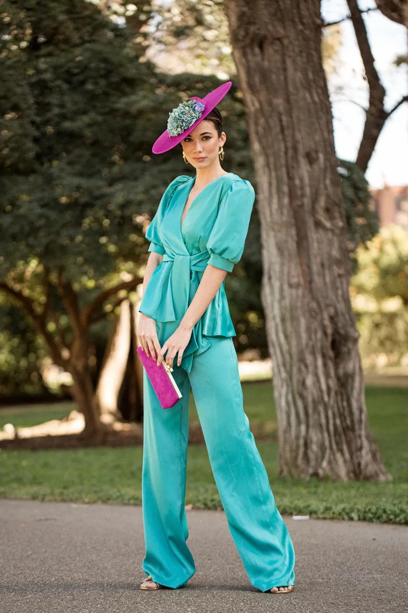 Green Top With Trousers Set