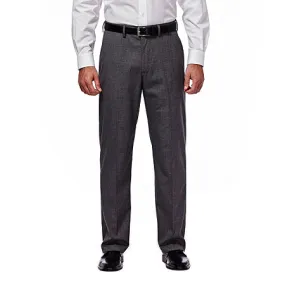Haggar Mens Classic Fit Dress Pants 34 / 30 Charcoal Grey Stretch