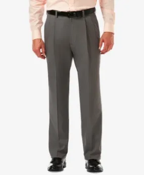 Haggar Mens Classic fit Dress Pants 38 / 30 Grey Solid