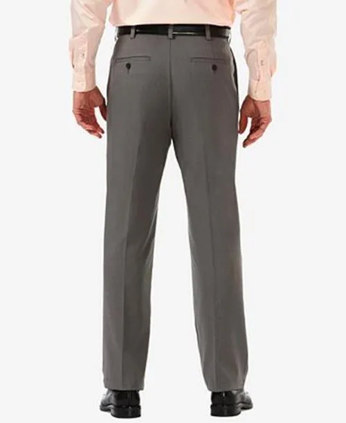 Haggar Mens Classic fit Dress Pants 38 / 30 Grey Solid