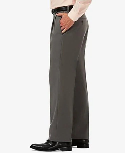 Haggar Mens Classic fit Dress Pants 38 / 30 Grey Solid