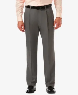 Haggar Mens Classic fit Dress Pants 38 / 30 Grey Solid