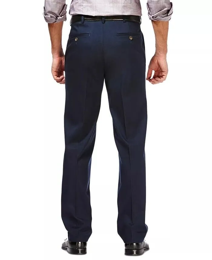 Haggar Men's Premium No Iron Khaki Dress Pants Blue 40 x 30