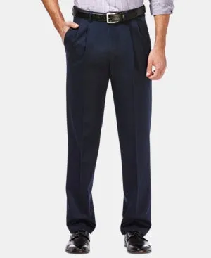 Haggar Men's Premium No Iron Khaki Dress Pants Blue 40 x 30