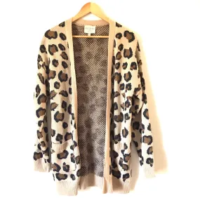 Hayden Beige Leopard Cardigan- Size S/M