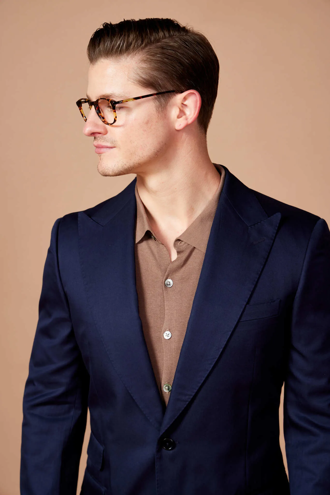 HENRY SARTORIAL Solbiati Cotton Blazer NAVY REG