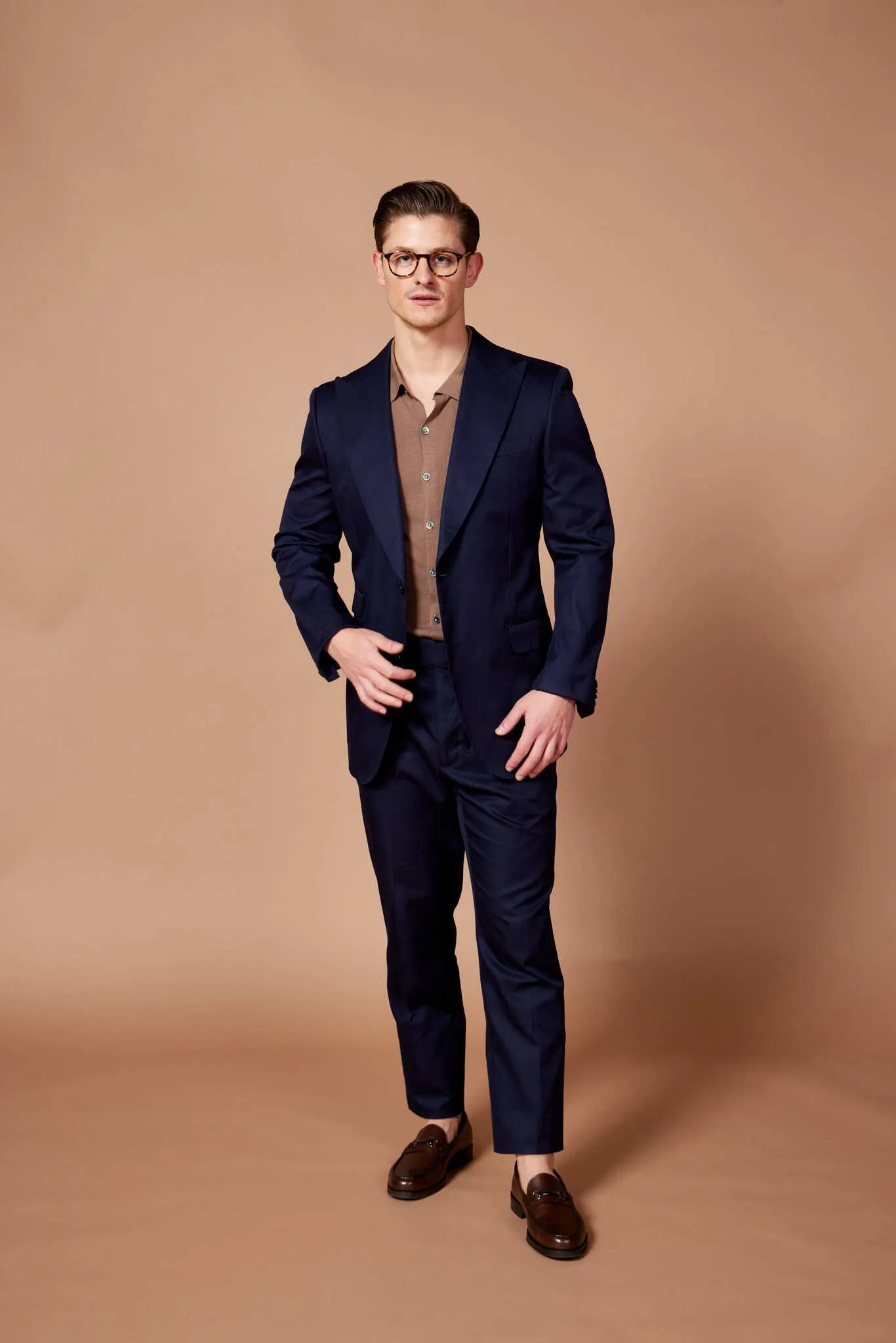 HENRY SARTORIAL Solbiati Cotton Blazer NAVY REG