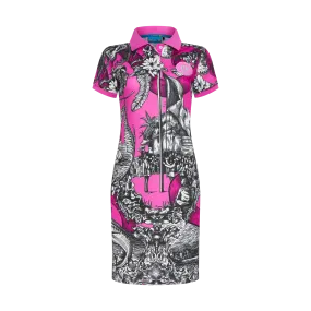 HERITAGE BREAST CANCER AWARENESS POLO DRESS-PINK & BLACK