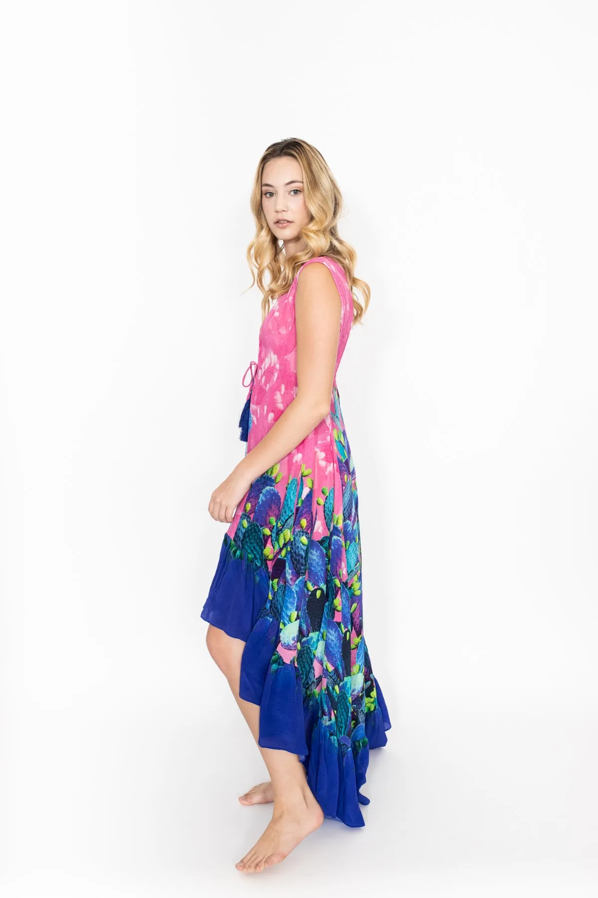 Hi-Low Pink and Purple Dress