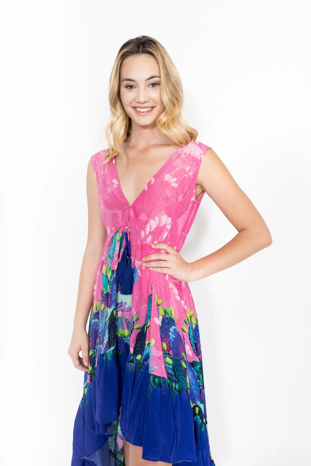 Hi-Low Pink and Purple Dress