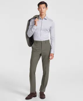 Hugo Boss Mens Modern fit Dress Pants 30 / 32 Sage Green Solid