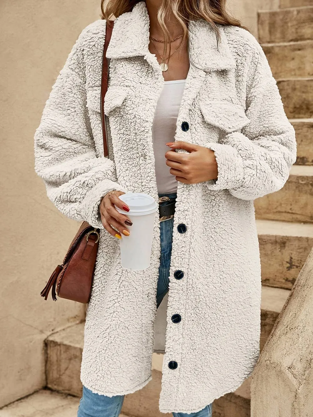 Ivory Sherpa Jacket