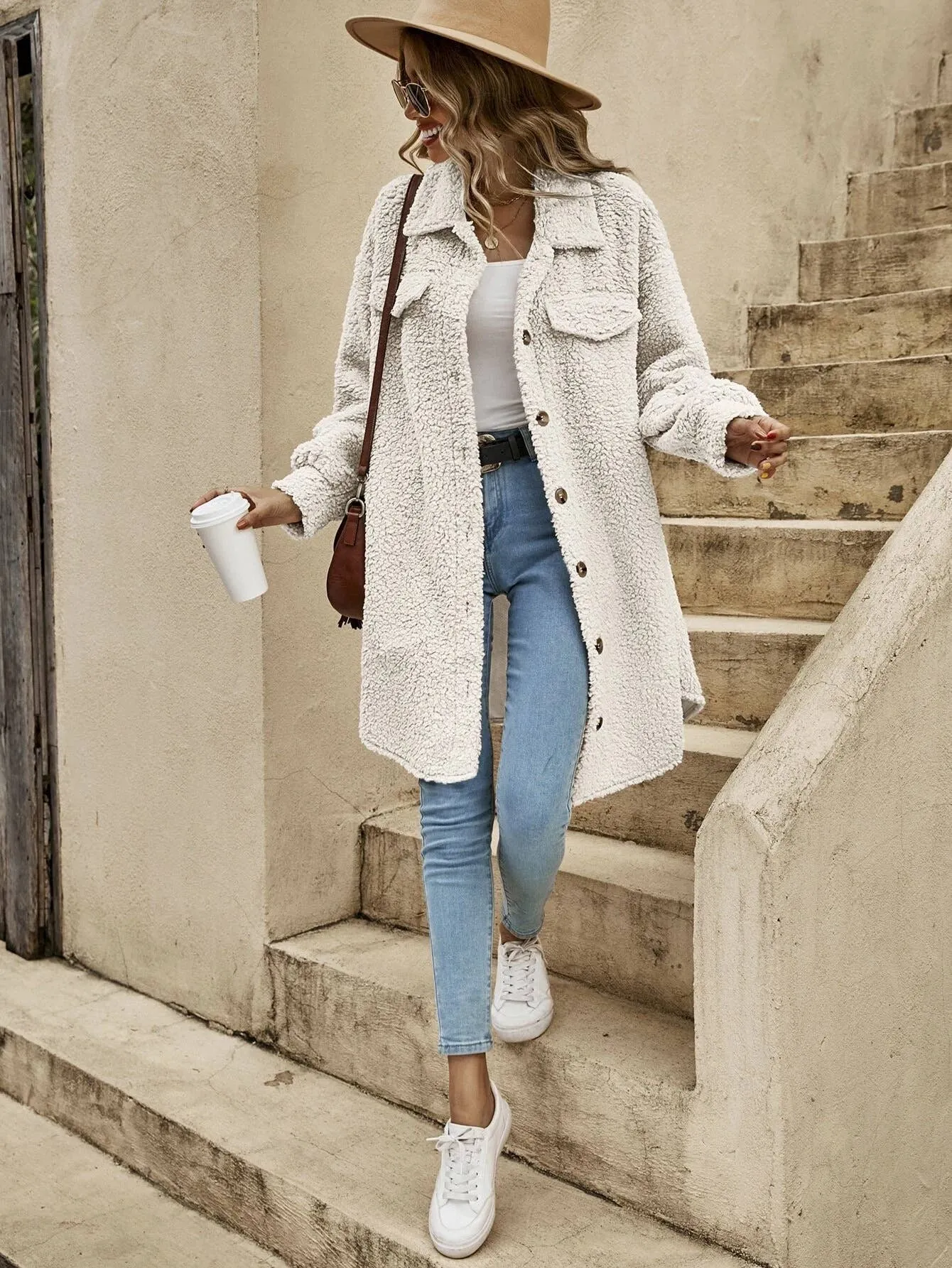 Ivory Sherpa Jacket
