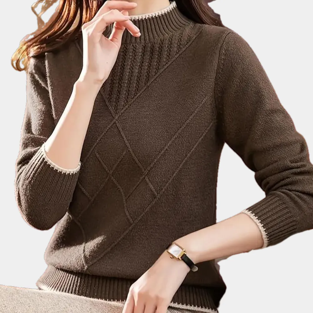 Ivyshape | Casual Women's Half Turtleneck With Comfort